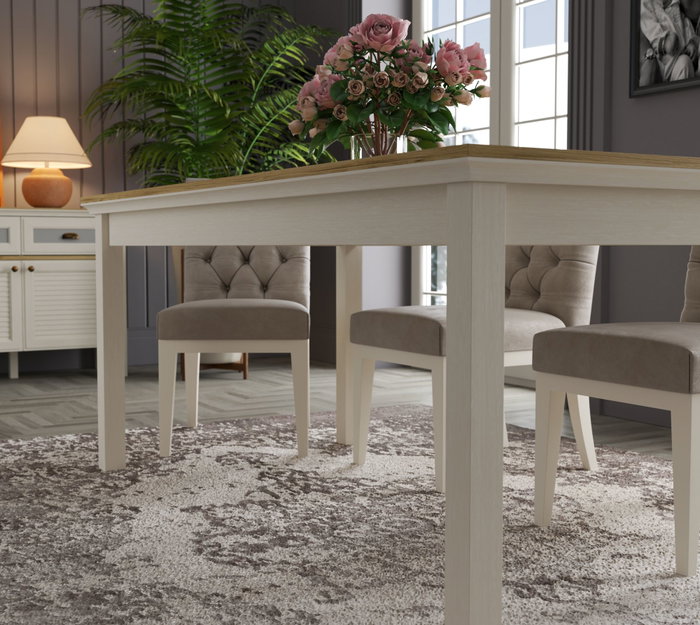 Hanah Home Mesa de Comedor FRN-21023 Crema y Gris Hanah Home Mesa de Comedor FRN-21023 Crema y Gris